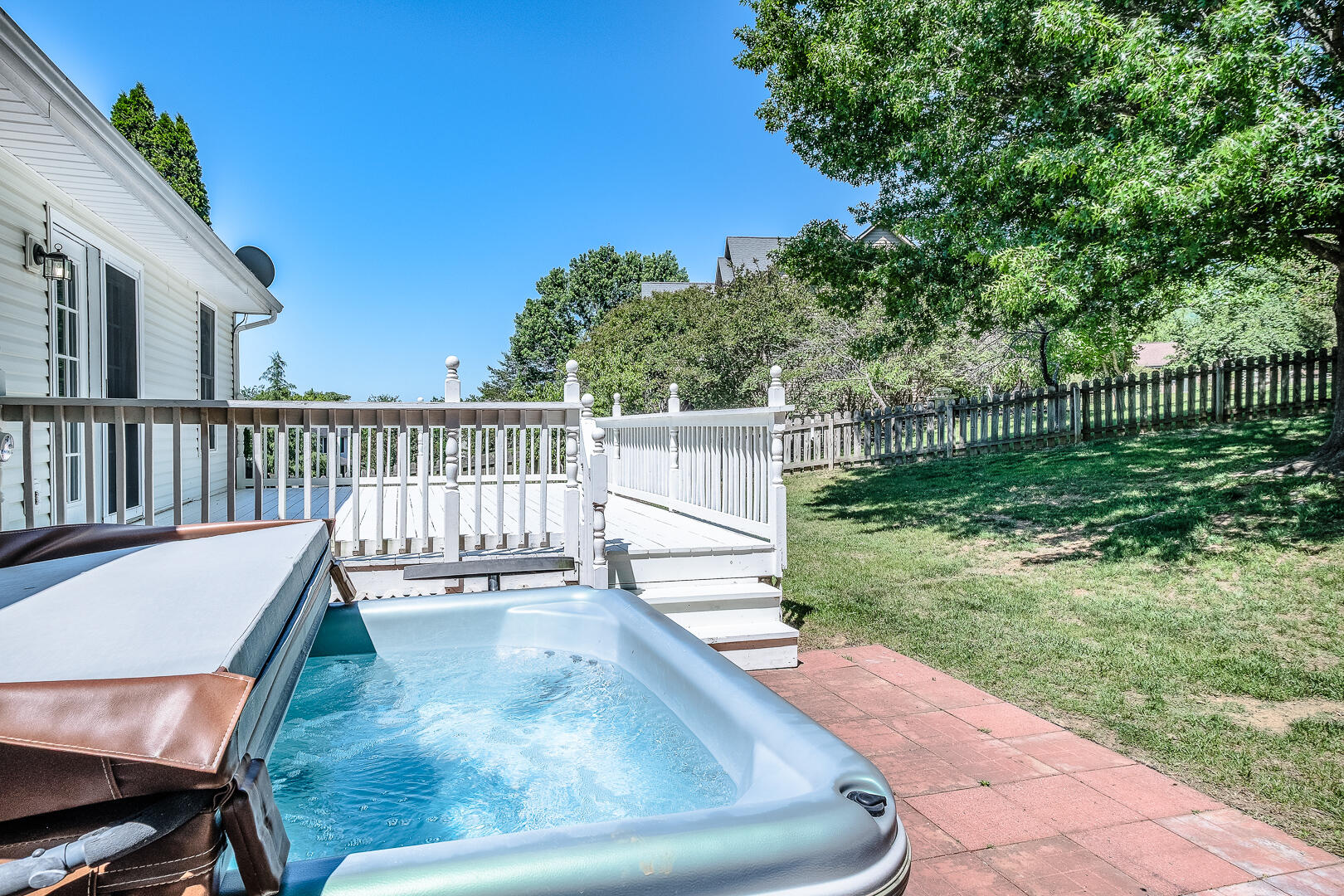 5443 Setter Road Roanoke, VA 24012 - Photo 36 of 42 a view of a chair and table in the backyard