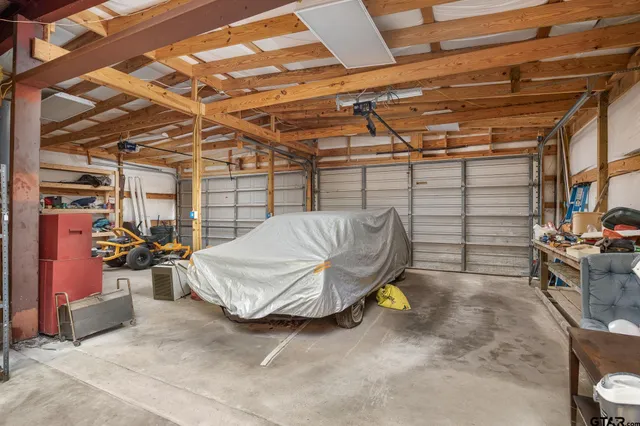 a view of a storage room with storage