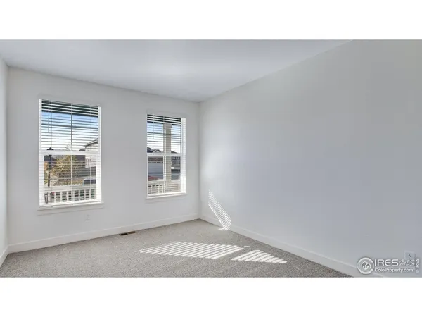 a open area with cabinets