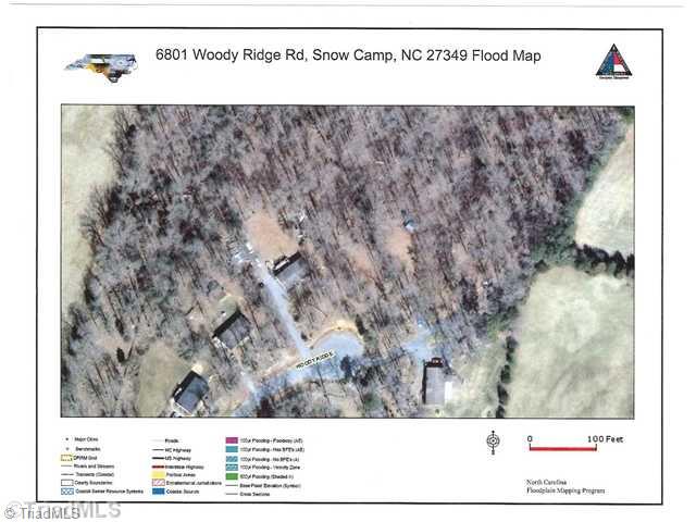 6801 Woody Ridge Road Snow Camp, NC 27349 - Photo 3 of 3 Other. Flood Map showing lot not in flood zone
