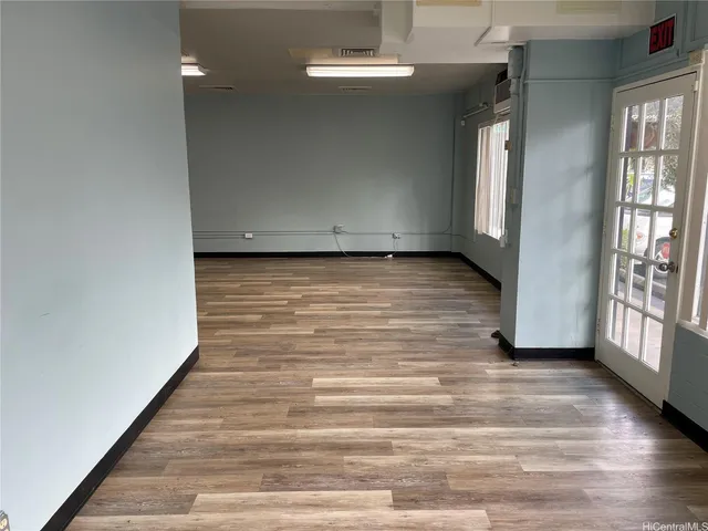 a view of an empty room and window