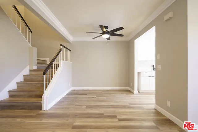 a view of a room with an empty space