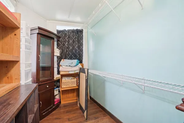 a room with a washer and dryer