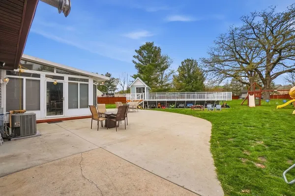 a view of a house with a patio