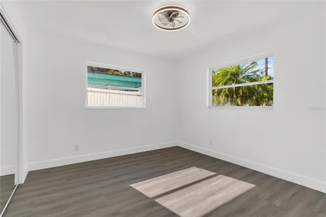 an empty room with a window