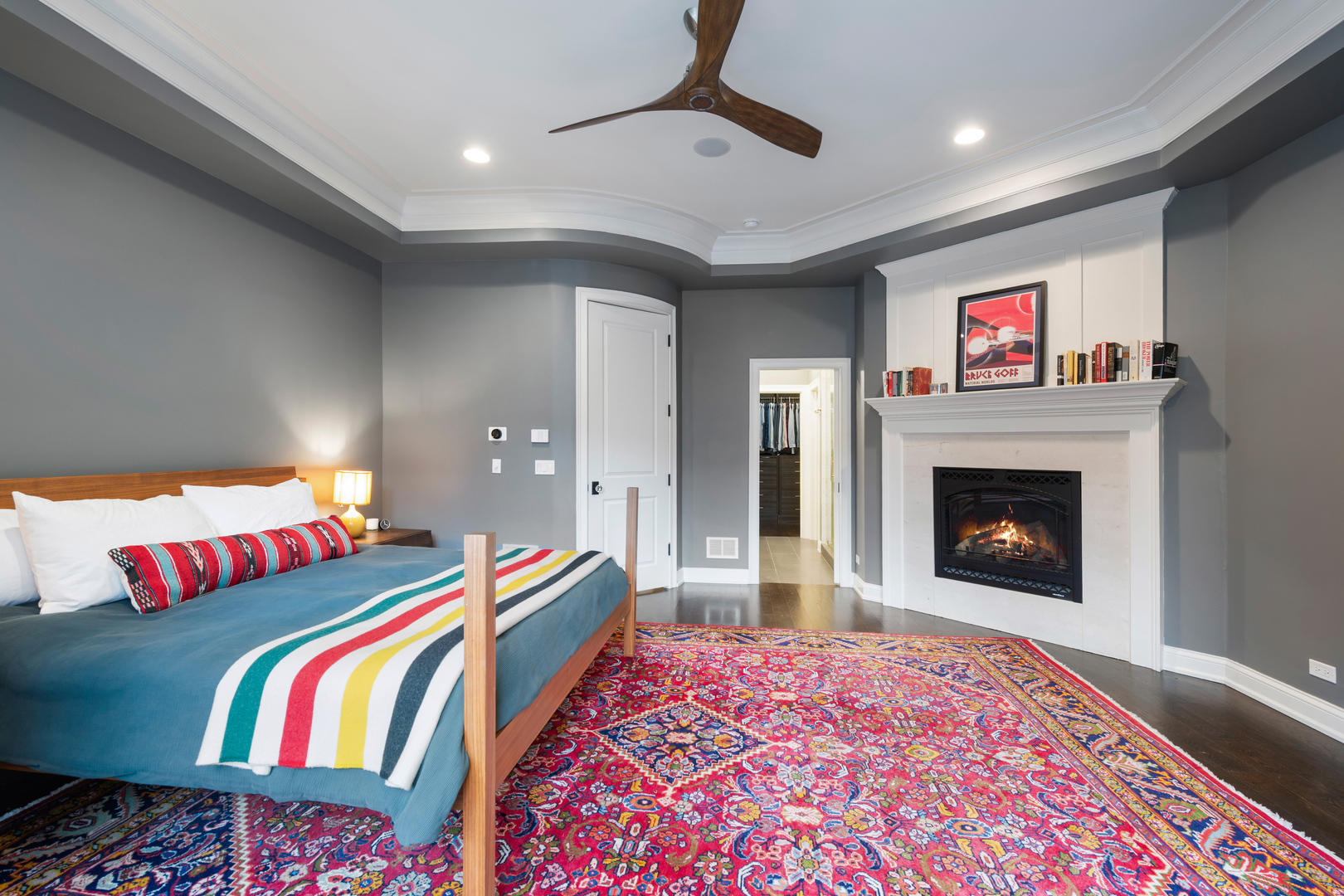 41 East Elm Street Chicago, IL 60611 - Photo 22 of 50 a hall with a couch and a fireplace