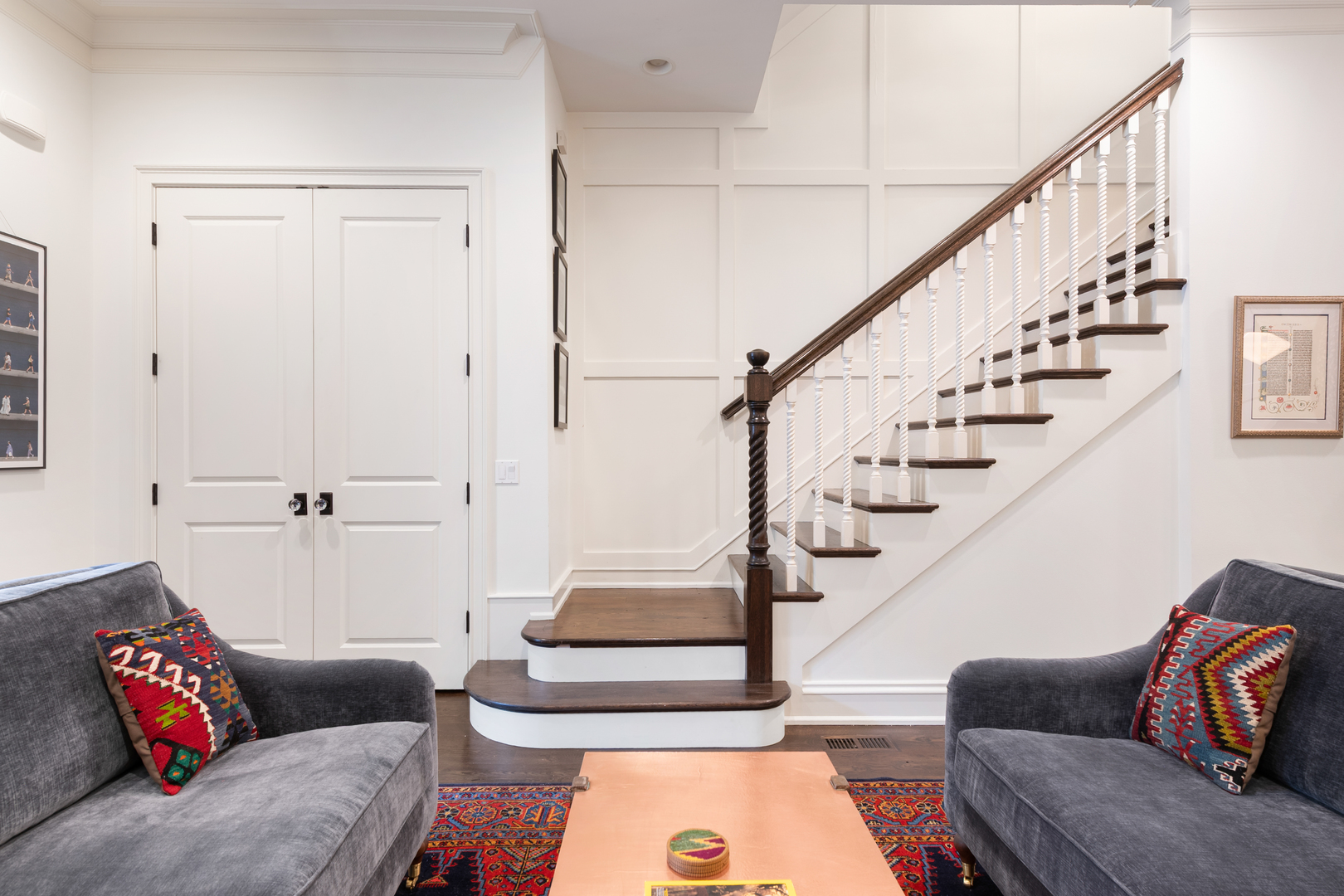 41 East Elm Street Chicago, IL 60611 - Photo 8 of 50 a living room with furniture and stairs