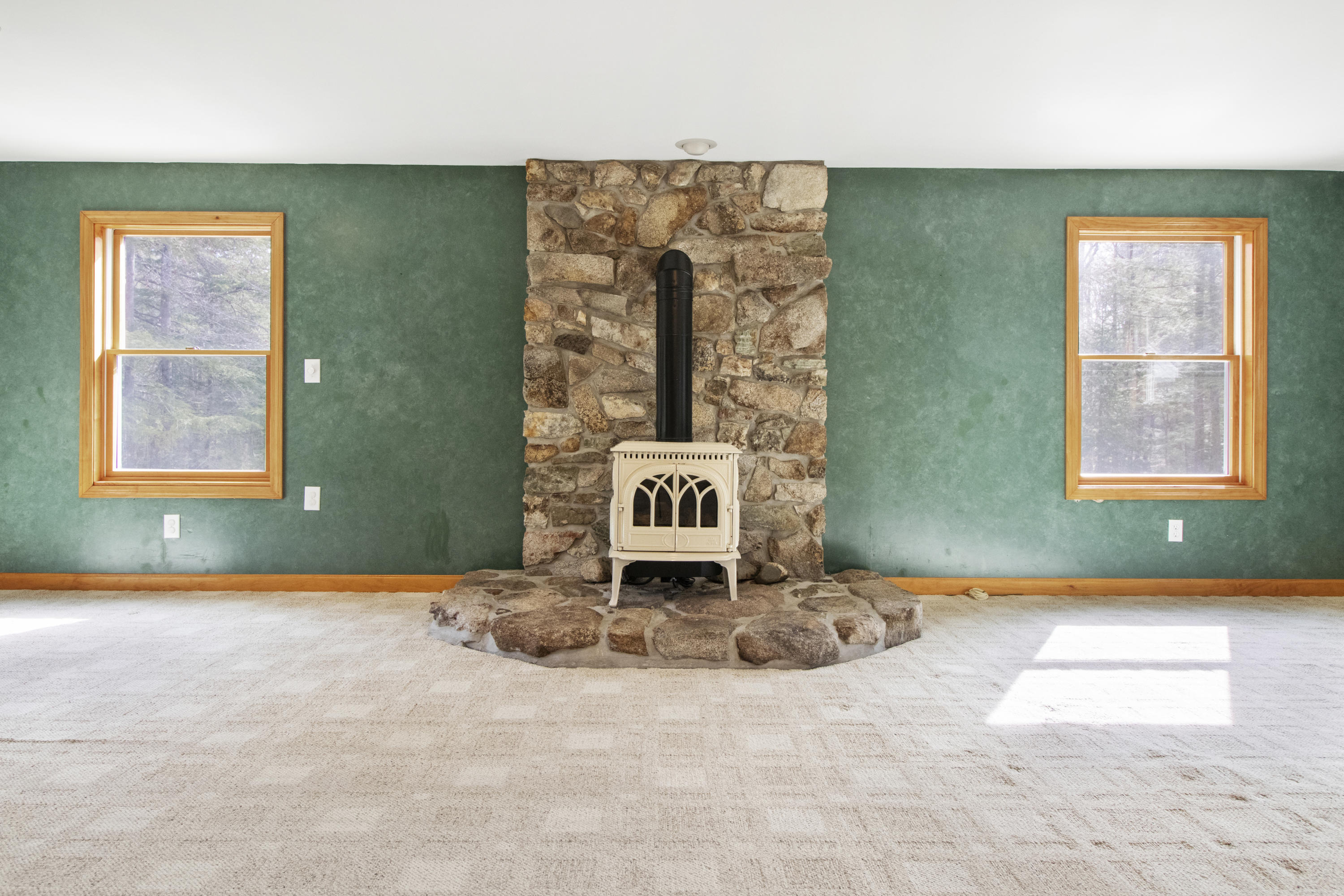 87 New Road Casco, ME 04015 - Photo 12 of 52 Hand Picked field stone hearth