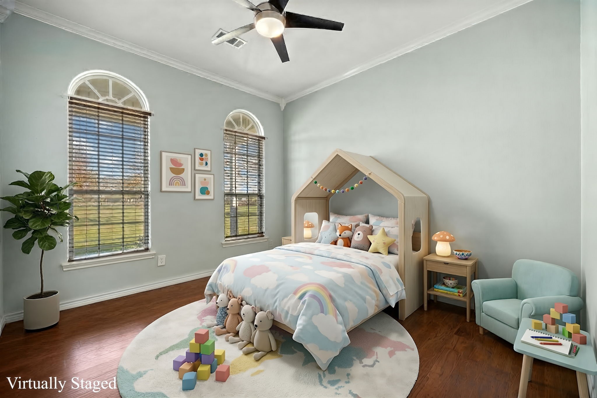 7740 Farm To Market 1462 Rosharon, TX 77583 - Photo 22 of 35 a bedroom with a bed wooden floor and a window