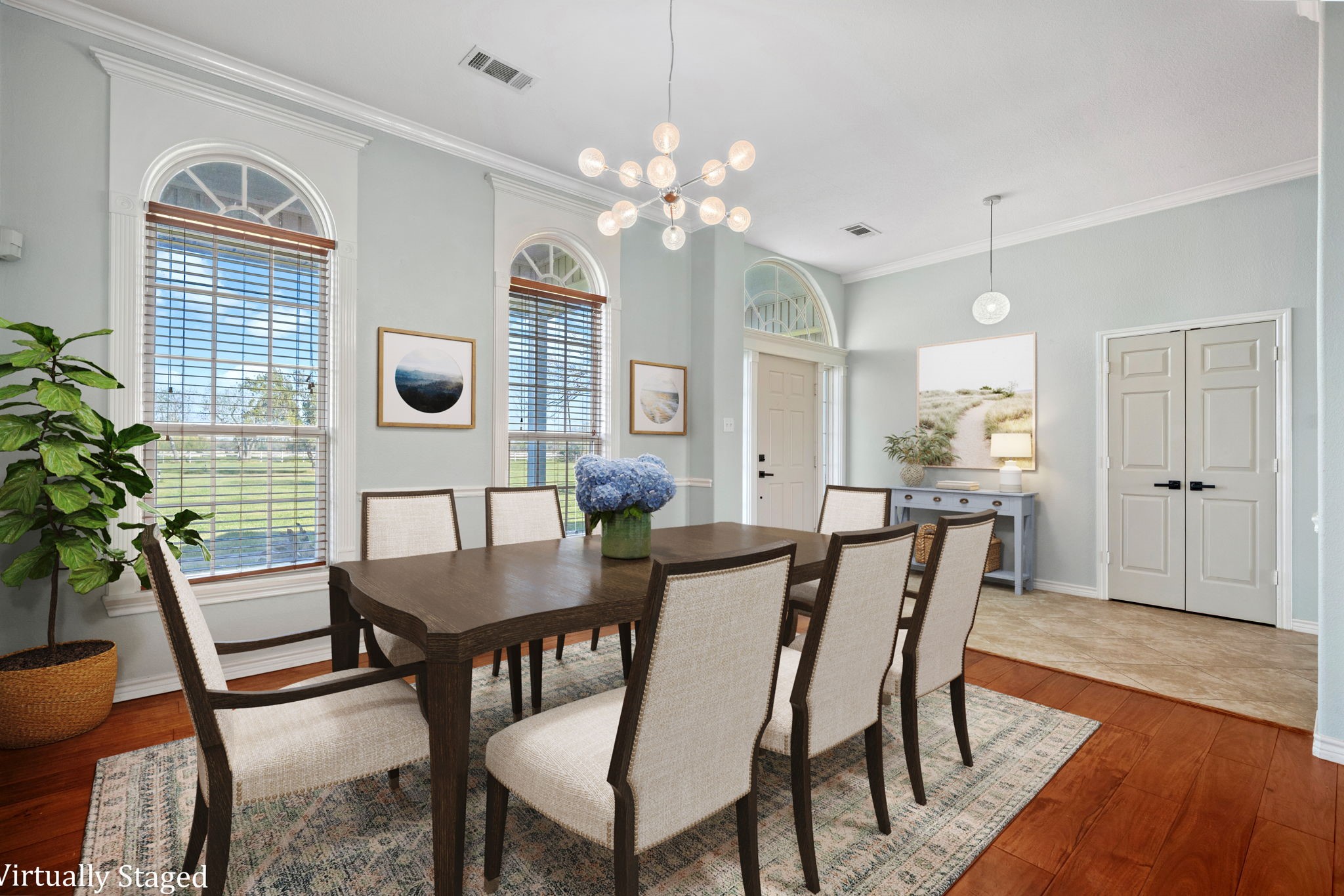 7740 Farm To Market 1462 Rosharon, TX 77583 - Photo 5 of 35 a view of a dining room with furniture and wooden floor