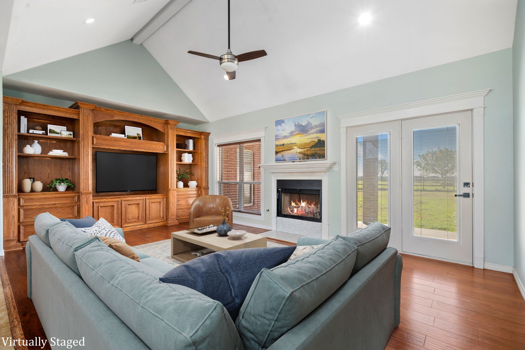 7740 Farm To Market 1462 Rosharon, TX 77583 - Photo 6 of 35 a living room with furniture and a fireplace