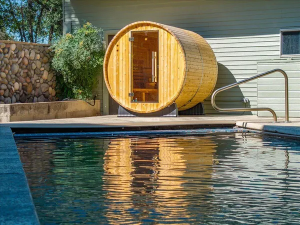 a view of swimming pool with an outdoor space
