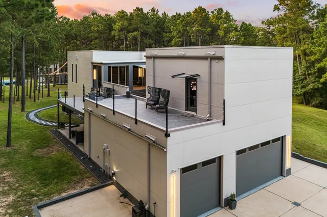 a living room filled with furniture