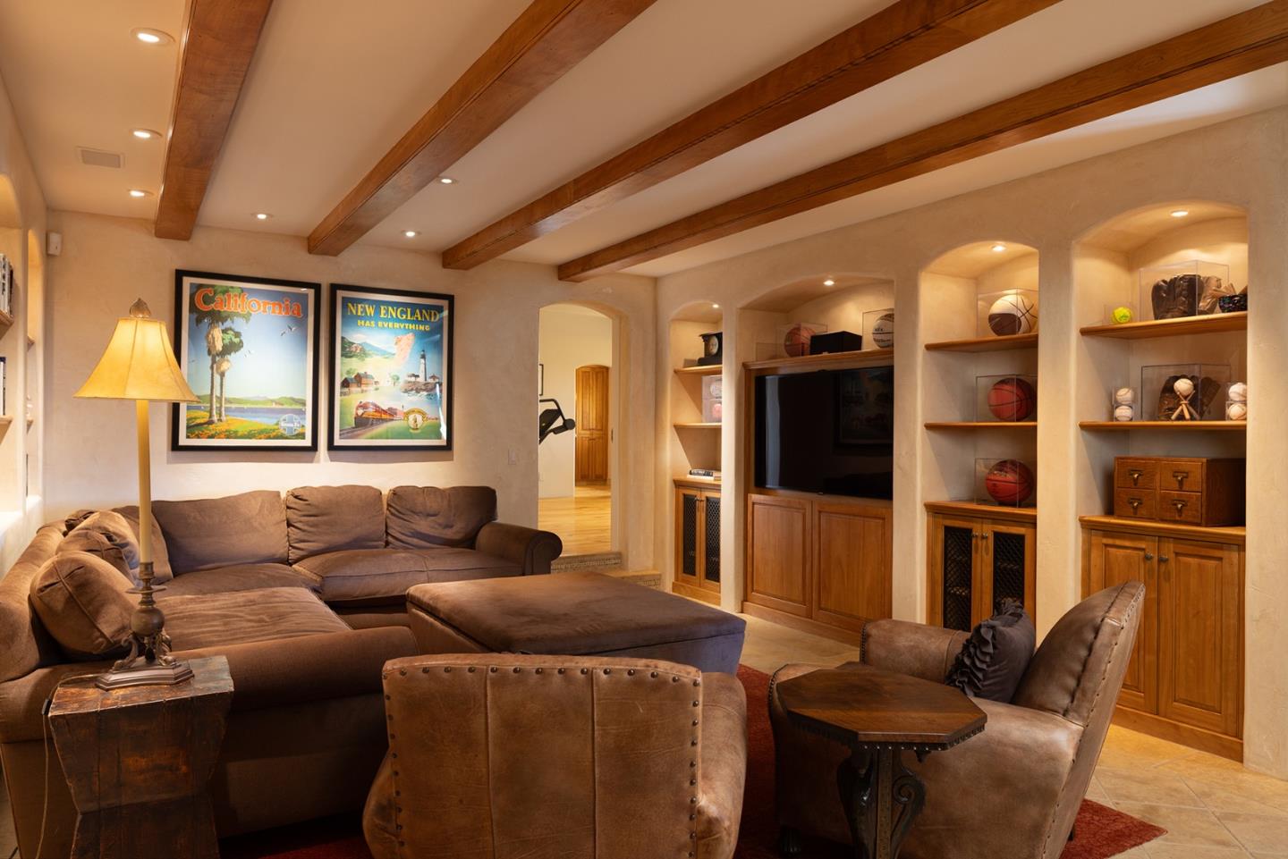 31453 Highway 1 Carmel, CA 93923 - Photo 46 of 58 a living room with furniture a flat screen tv and a large window