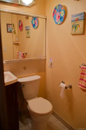 a bathroom with a toilet and a sink