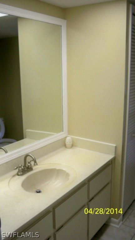 17513 Fuchsia Road Fort Myers, FL 33967 - Photo 9 of 12 a bathroom with a sink and a mirror