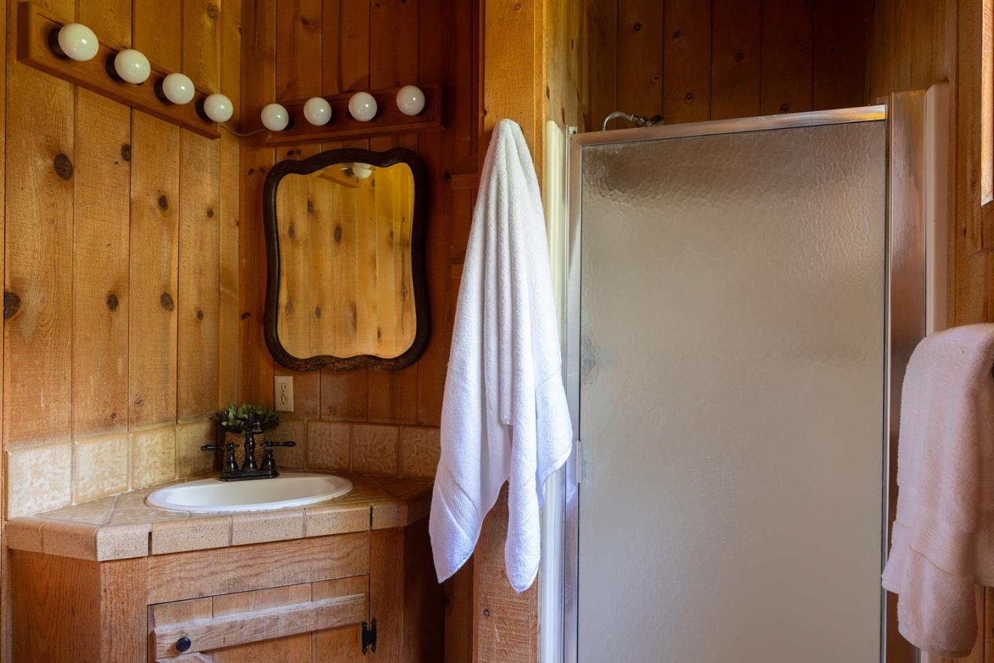 17094 Cachagua Road Carmel Valley, CA 93924 - Photo 41 of 42 a bathroom with a sink a toilet and shower