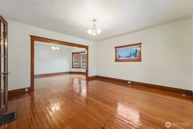 a view of hallway with stairs