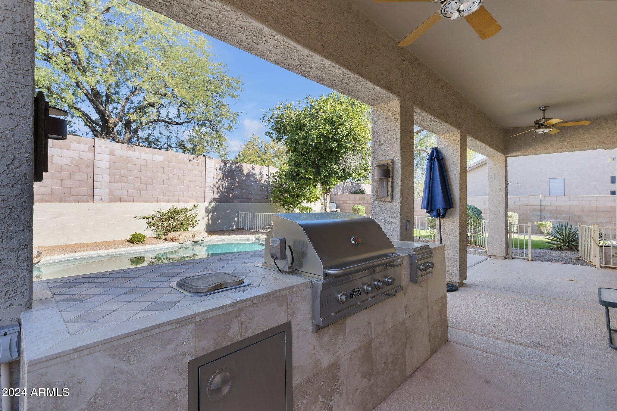 4522 East Jaeger Road Phoenix, AZ 85050 - Photo 24 of 28 Backyard built in BBQ