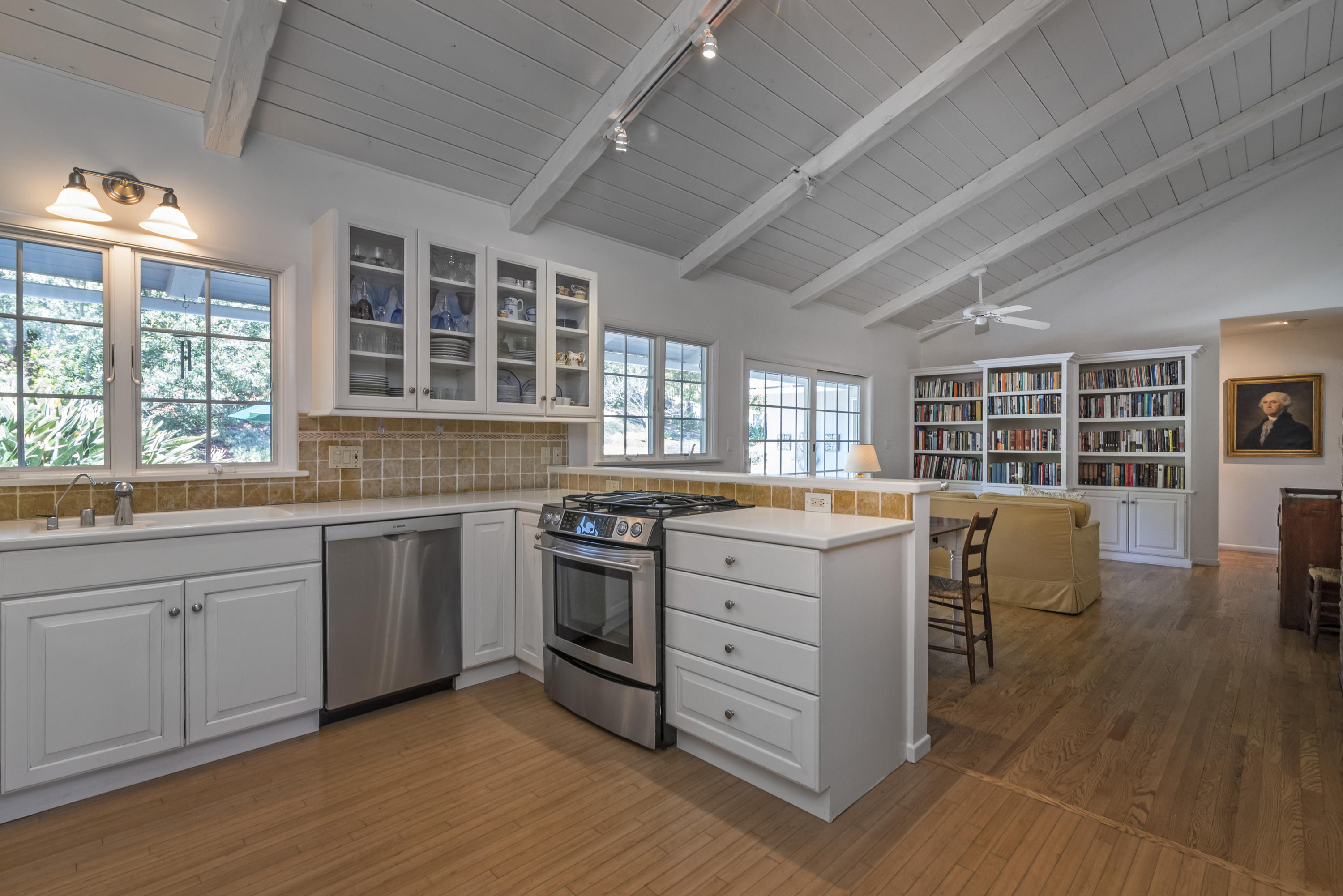 207 Alston Road Santa Barbara, CA 93108 - Photo 4 of 14 a kitchen with stainless steel appliances granite countertop a stove and cabinets