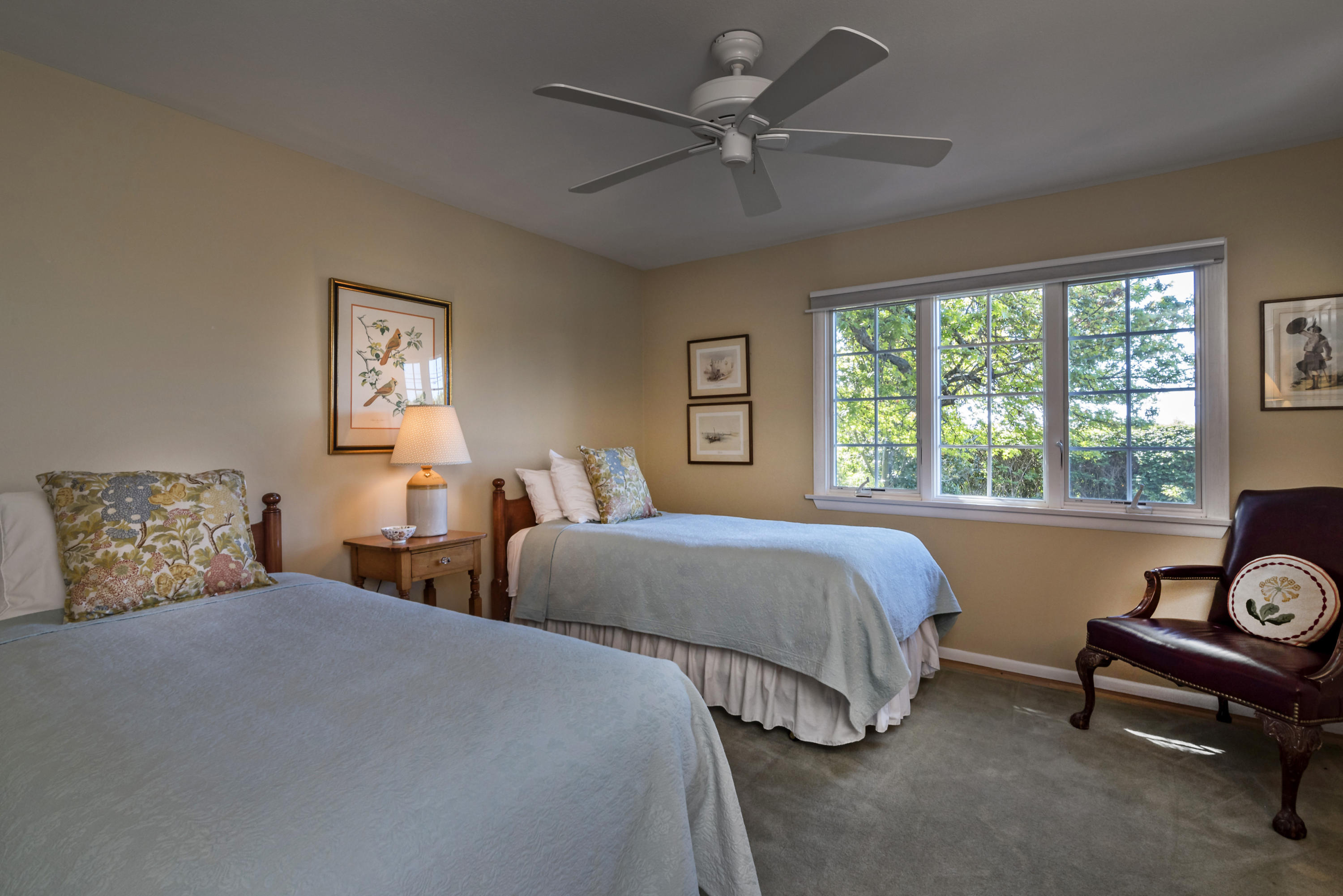 207 Alston Road Santa Barbara, CA 93108 - Photo 10 of 14 a bedroom with two beds and a large window