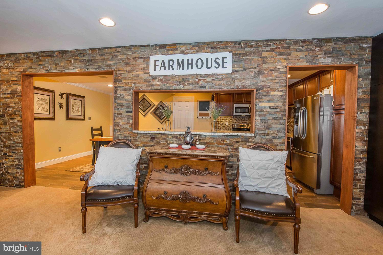60 Providence Forge Road Royersford, PA 19468 - Photo 10 of 50 Living Room w/Stacked Stone Wall