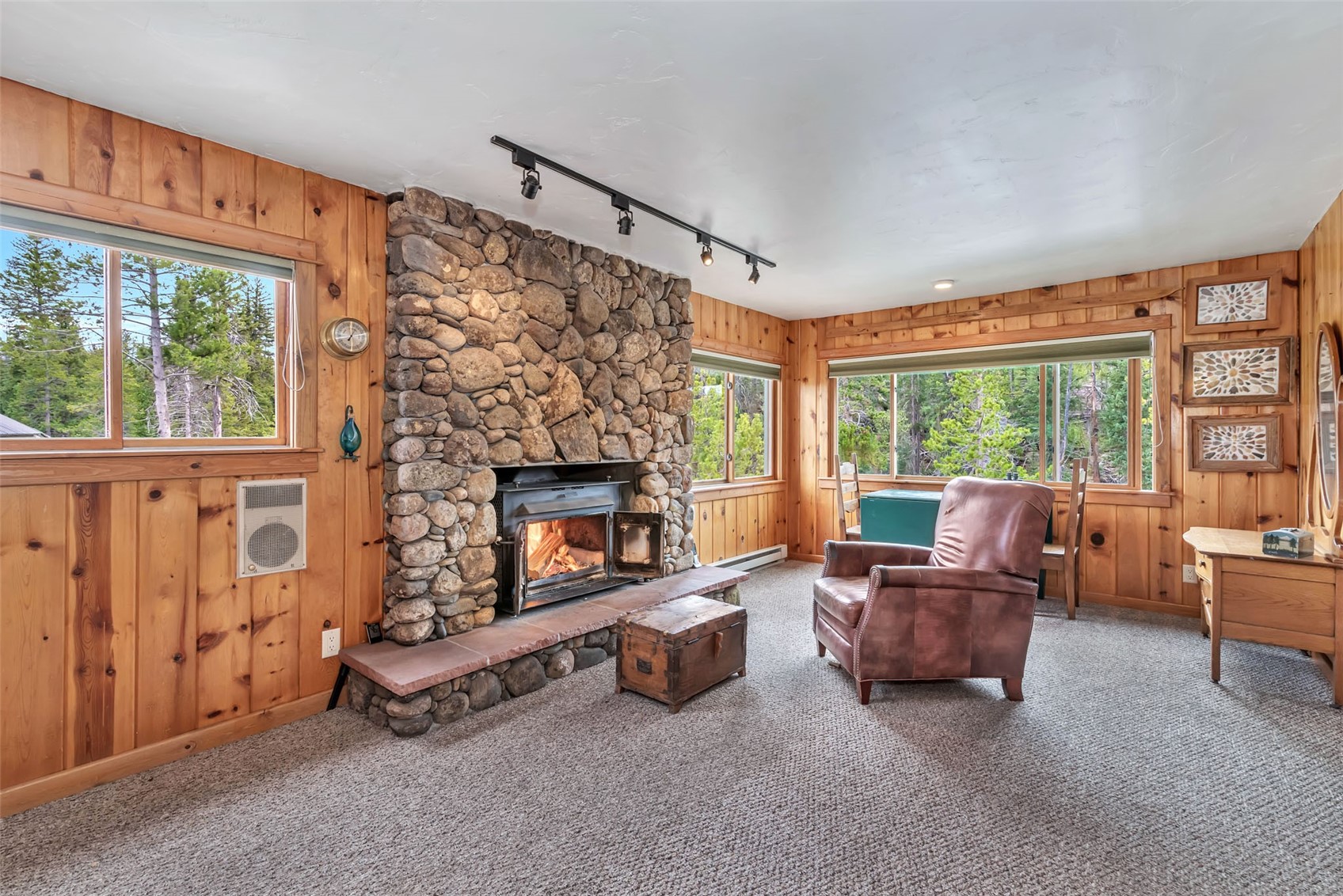 31405 Seedhouse Road Clark, CO 80428 - Photo 32 of 50 a living room with furniture and a fireplace