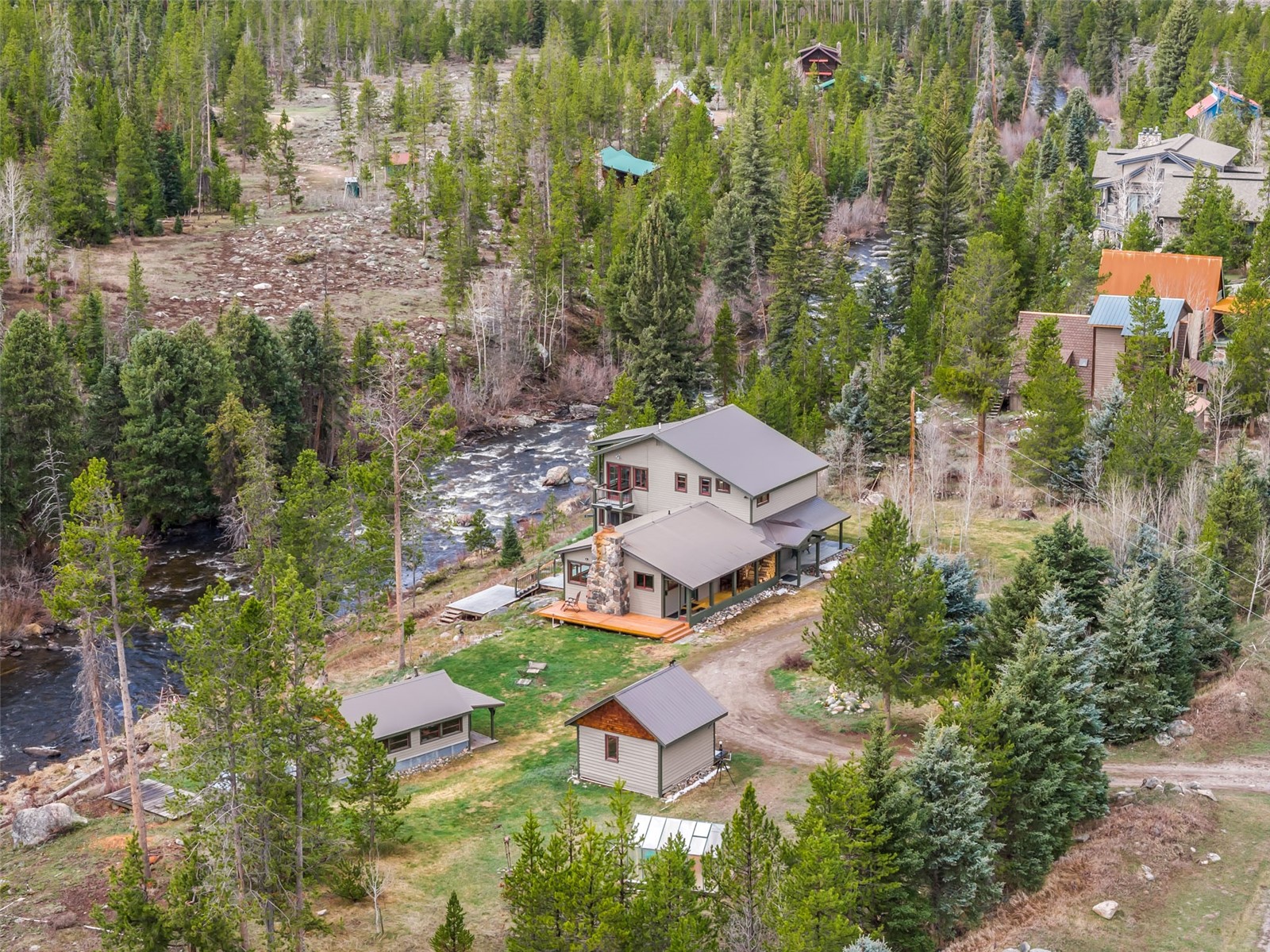 31405 Seedhouse Road Clark, CO 80428 - Photo 48 of 50 an aerial view of multiple houses with yard