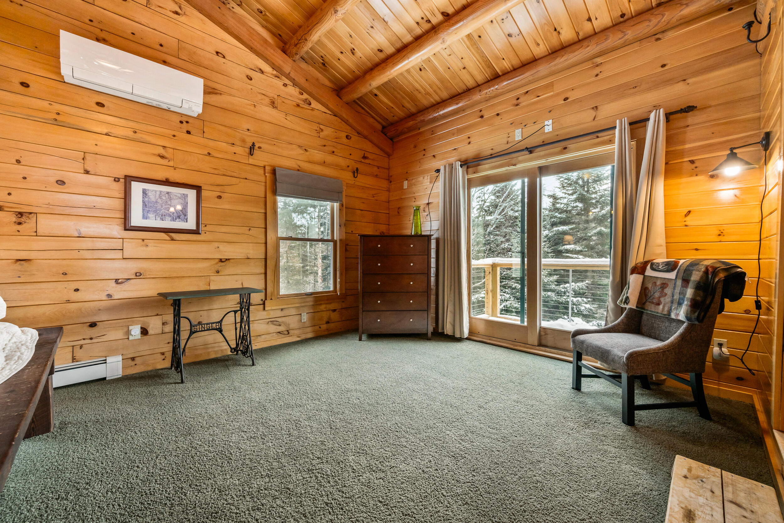 157 Kendall's Farm Trail Dallas Plt, ME 04970 - Photo 41 of 70 Primary Bedroom and Balcony