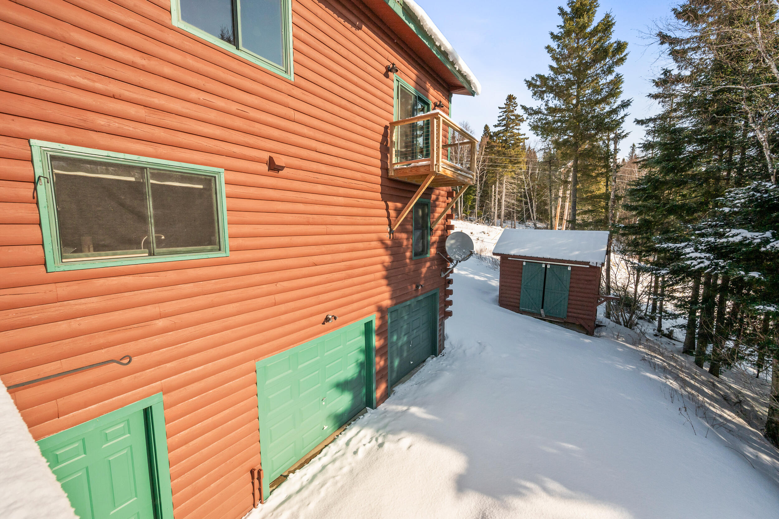 157 Kendall's Farm Trail Dallas Plt, ME 04970 - Photo 63 of 70 Looking Toward Balcony and Shed