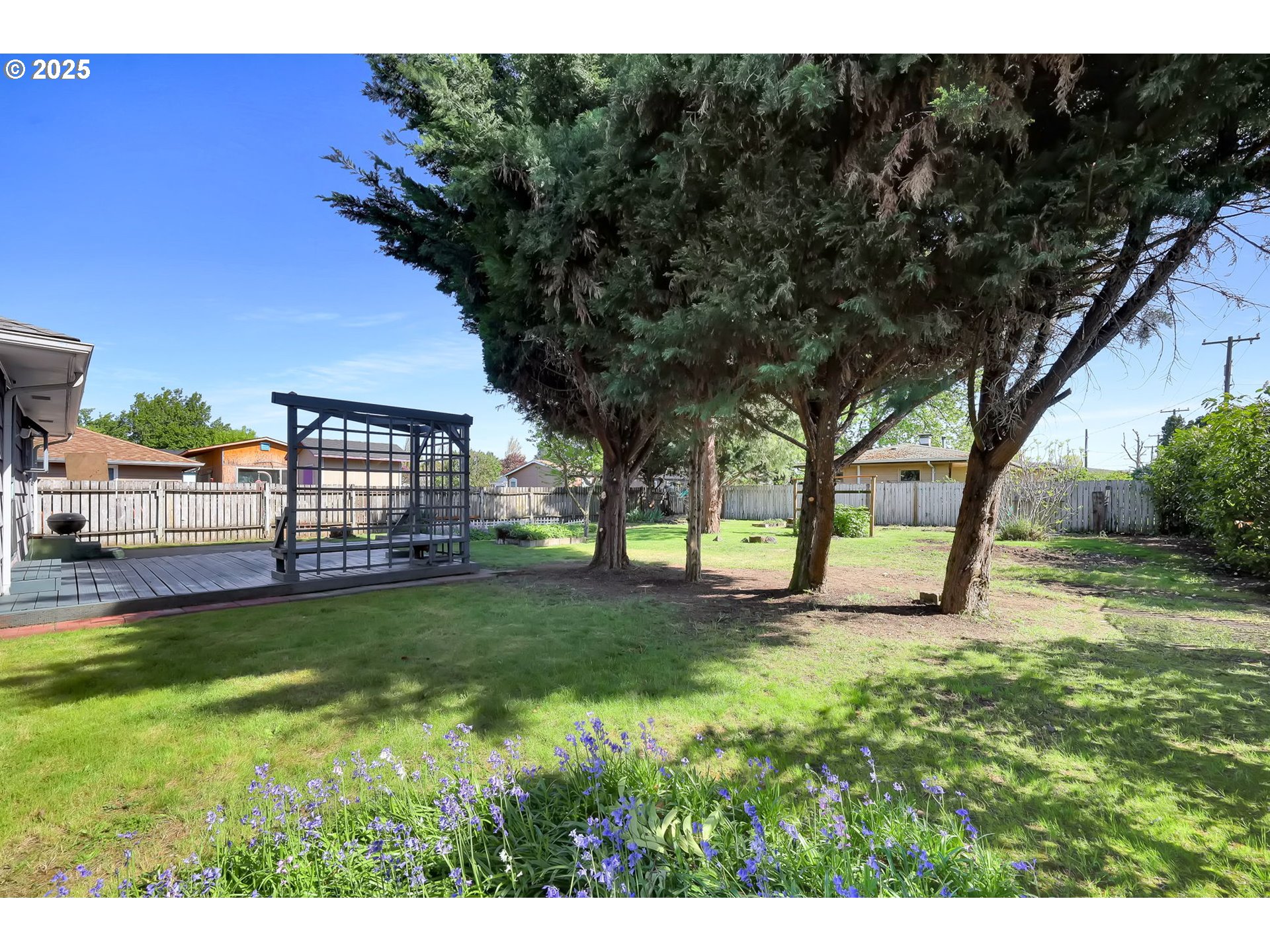 4150 Barger Drive Eugene, OR 97402 - Photo 17 of 28 a view of backyard with swimming pool and outdoor seating
