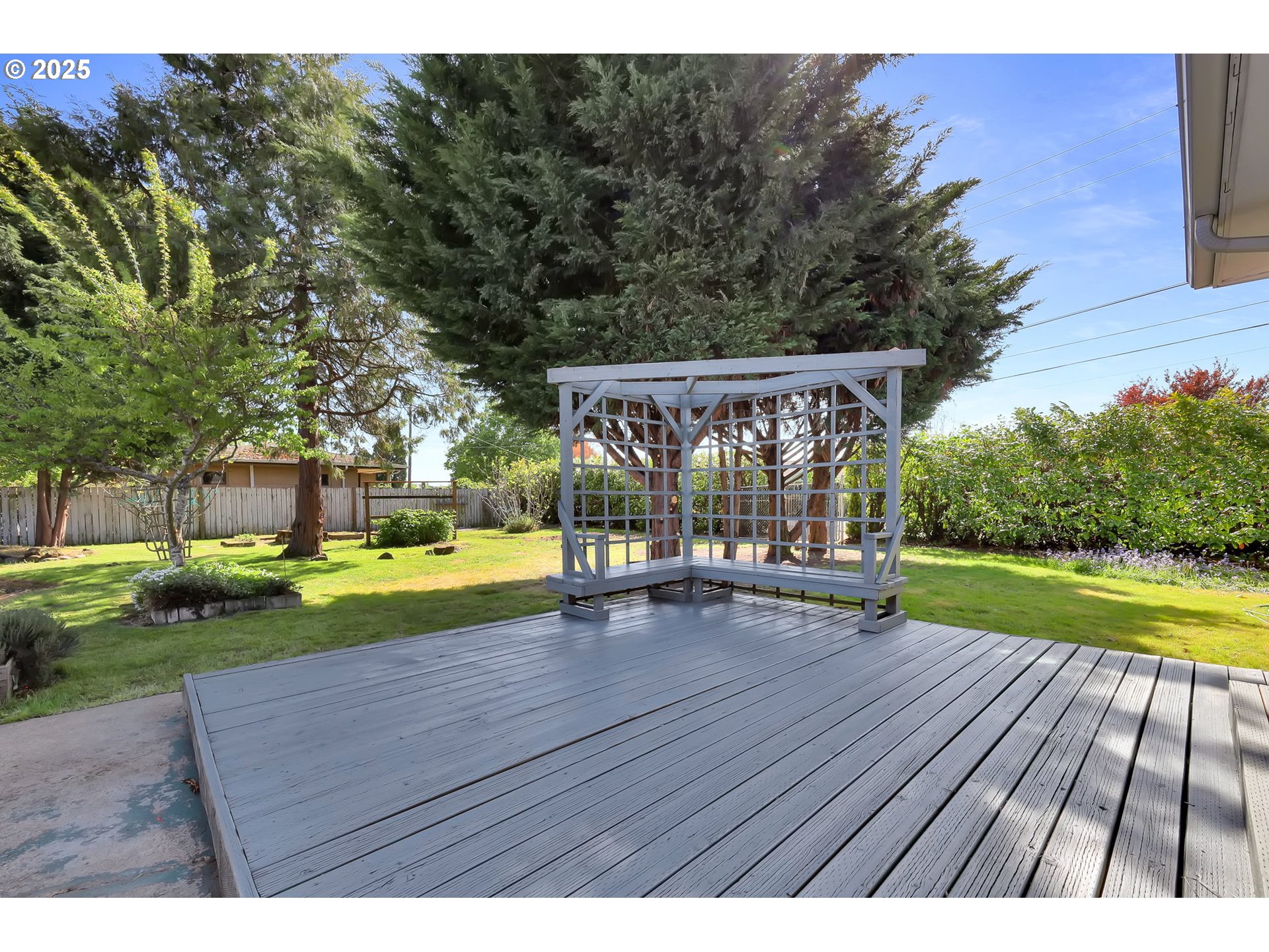 4150 Barger Drive Eugene, OR 97402 - Photo 21 of 28 a view of swimming pool with lawn chairs and plants