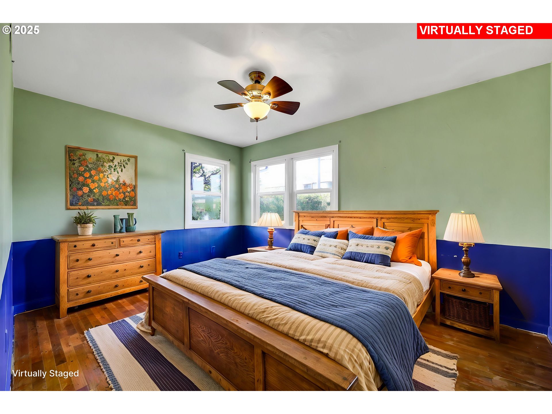 4150 Barger Drive Eugene, OR 97402 - Photo 28 of 28 a bedroom with a bed and wooden floor