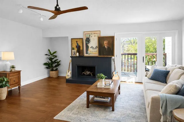 a view of a wooden bridge