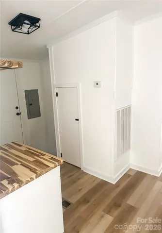 a view of a livingroom and a bathroom