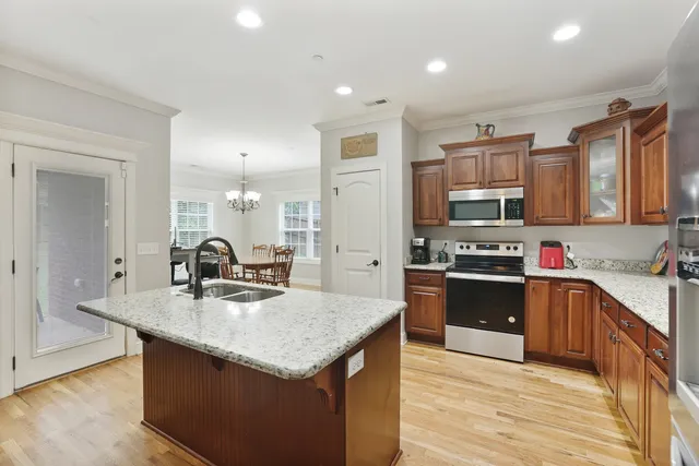 a bed room with a bed and furniture