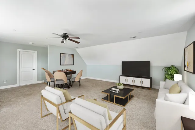 a outdoor living space with furniture