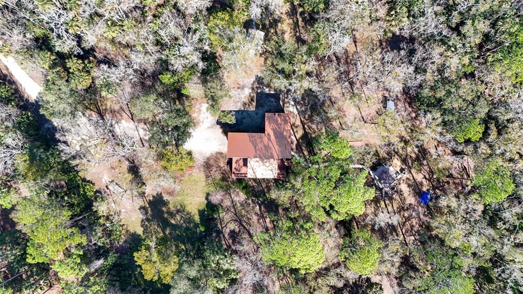 3490 Southeast 193rd Place Yankeetown, FL 34498 - Photo 61 of 71 an aerial view of residential house with outdoor space and trees all around