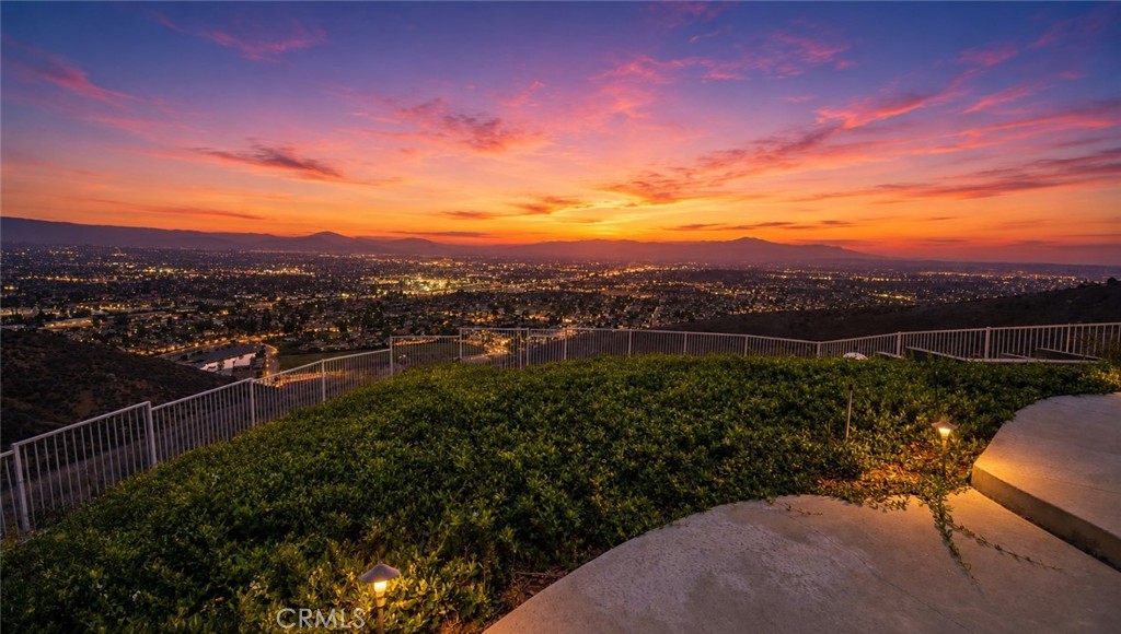 16318 Sun Summit Drive Riverside, CA 92503 - Photo 3 of 47 Backyard View 16318 sun summit drive, riverside, california 92503 (AI Twilight Edit)