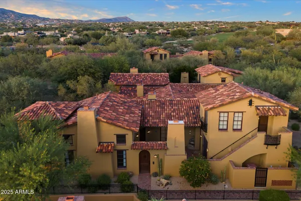 an aerial view of multiple house