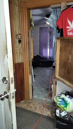 a view of a door of the house