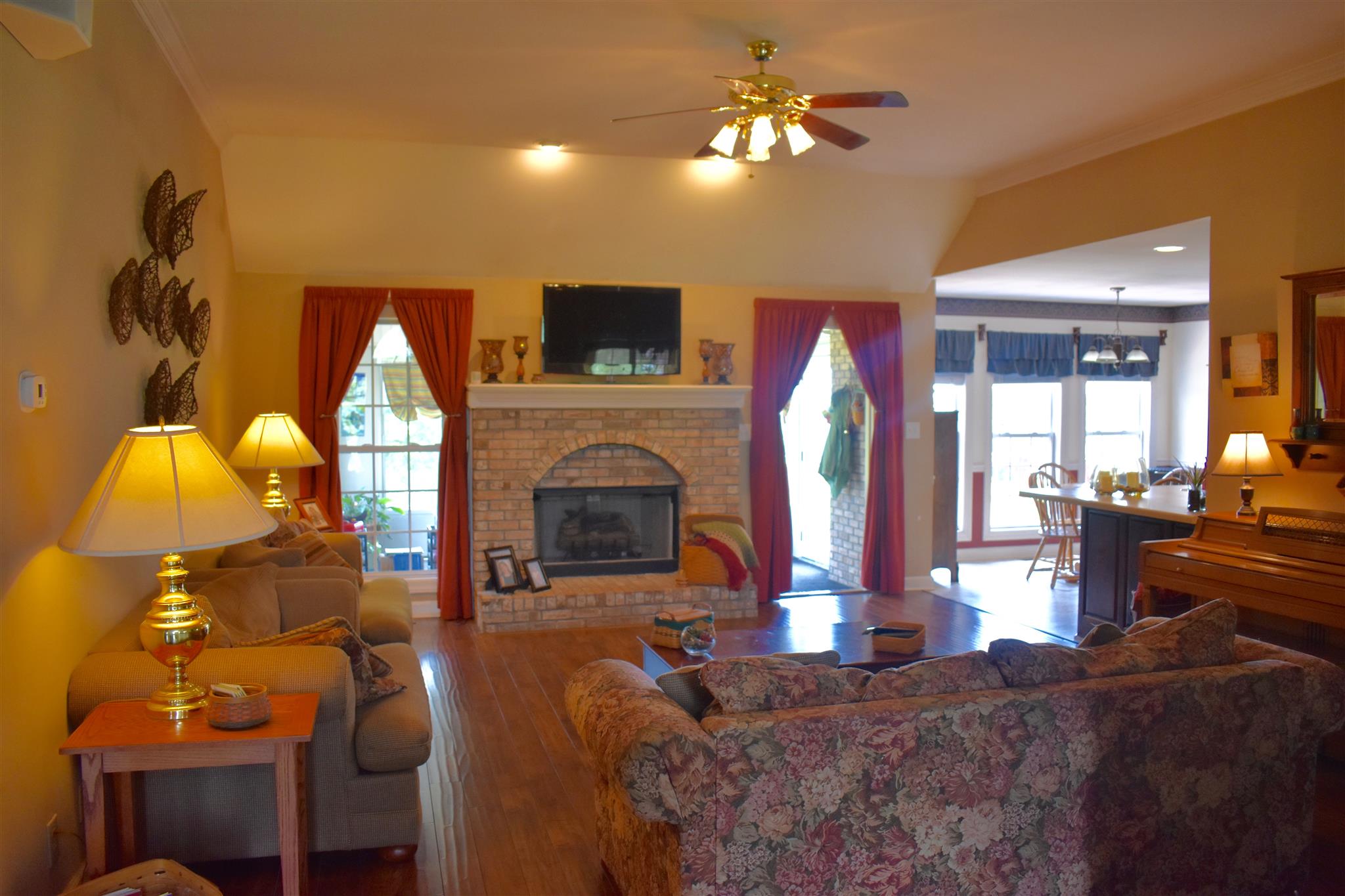 2456 Pleasant View Road Pleasant View, TN 37146 - Photo 2 of 16 Spacious family room in center of house with beautiful fireplace