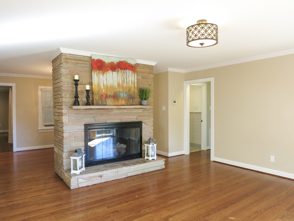 105 Dartmouth Road Raleigh, NC 27609 - Photo 4 of 25 Spacious Living Rm opens to the Dining Rm. Living Room