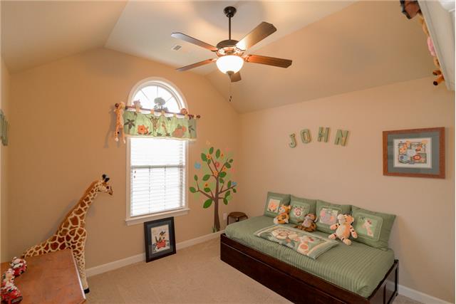168 Circuit Road Franklin, TN 37064 - Photo 13 of 20 Bedroom 2 has vaulted ceiling with ceiling fan, large closet, and 2 inch window blinds.