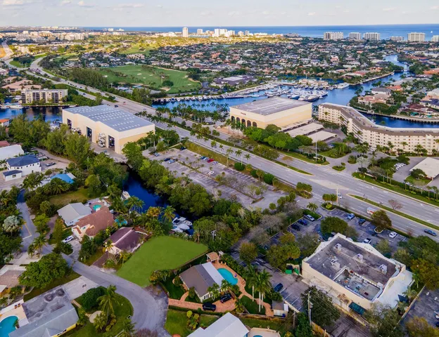 an aerial view of a city
