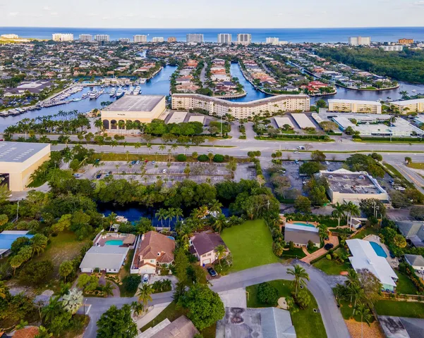 an aerial view of a city