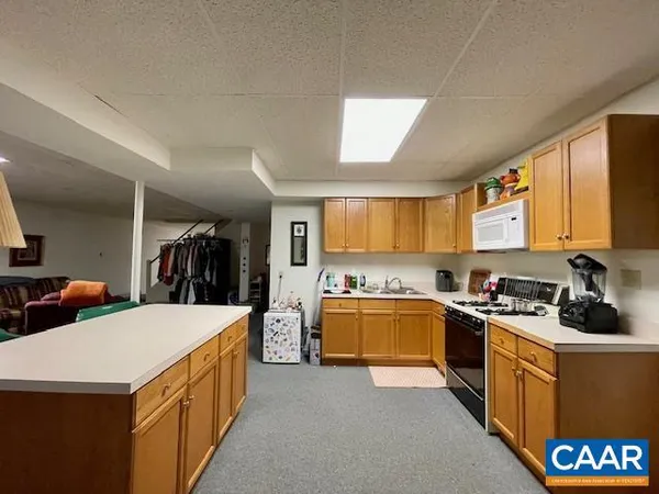 a living room with furniture and a couch