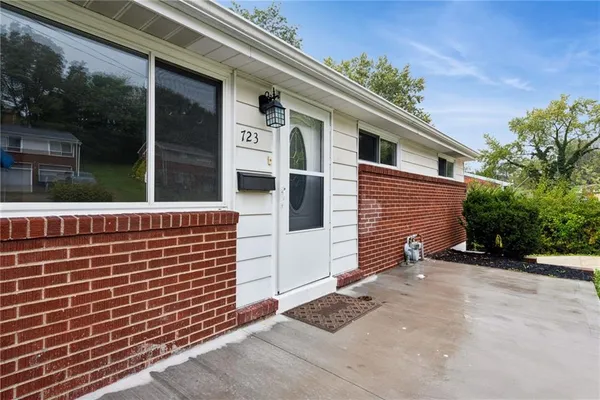 a view of a door of the house
