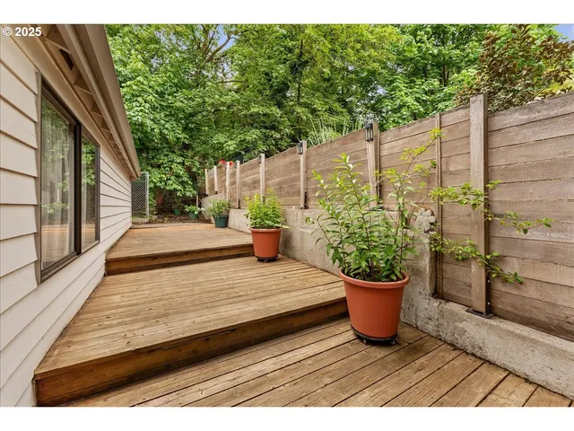 a view of a balcony with chair