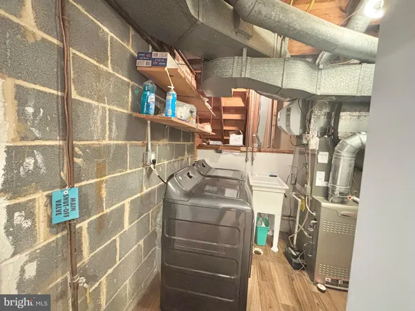 a view of storage and utility room